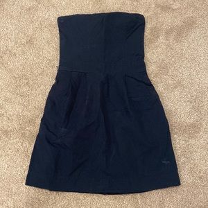 Abercrombie & Fitch Strapless Navy Dress